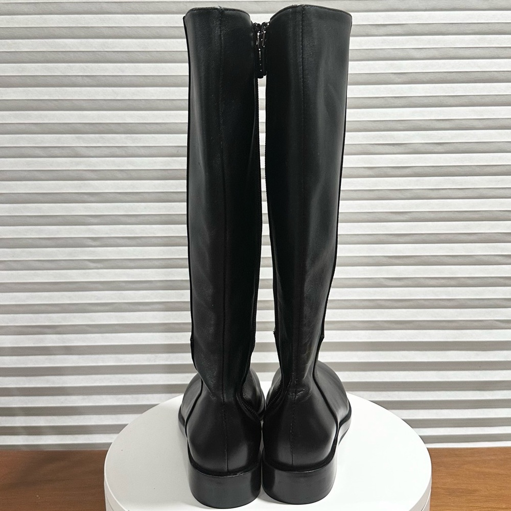 🌹STUART WEITZMAN🌹 Keelan Leather Knee Black Boots Size: 5B - Picture 9 of 14